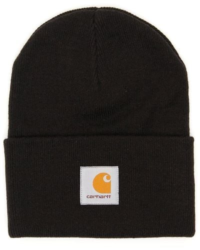 Carhartt Beanie Hat With Logo Patch - Black