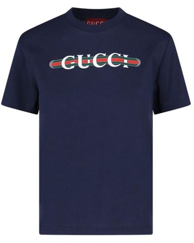 Gucci Logo T-Shirt - Blue