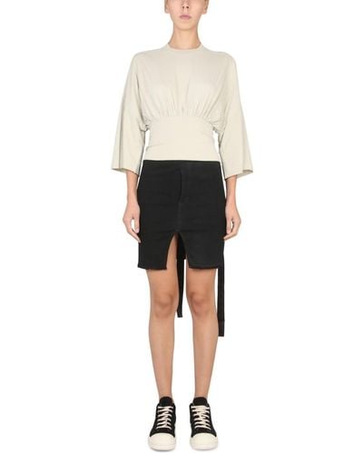 Rick Owens Cotton Tommy Cropped Top - Multicolor