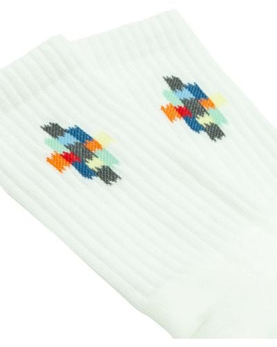 Marcelo Burlon Cross Cotton Socks - White