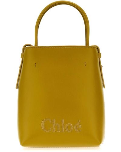 Chloé 'micro Chloe Sense' Bucket Bag - Yellow