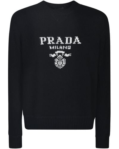 Prada Logo Sweater - Black