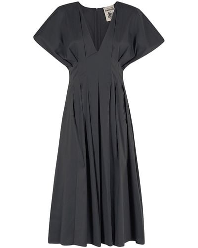 Semicouture Cotton Poplin Dress - Black