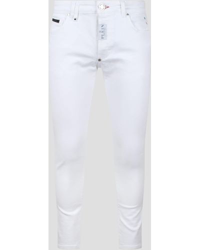 Philipp Plein Skinny Fit Denim Pants - White