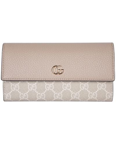 Gucci Continental Marmon Gg Monogram Wallet - White