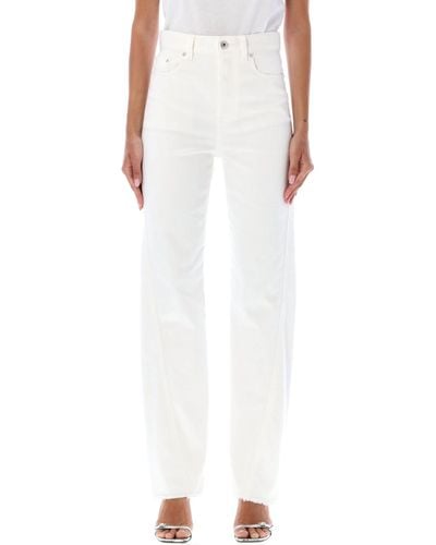 Lanvin Twisted Denim Jeans - White