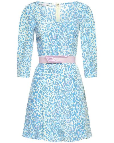 Stella McCartney Animalier Mini Dress - Blue