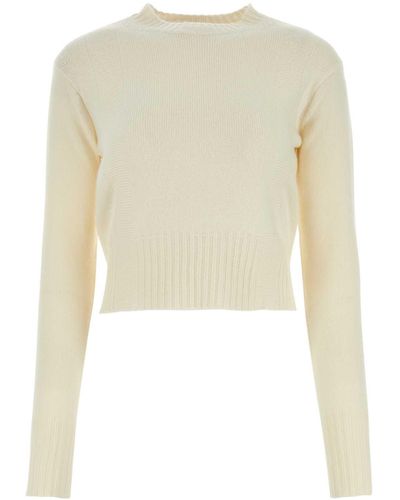 Max Mara Studio Ivory Wool Blend Jumper - White