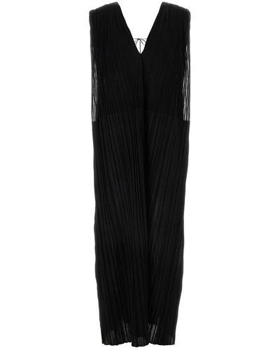 Jil Sander Silk Oversize Dress - Black