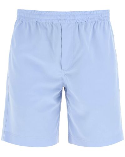MSGM Shorts In Sustainable Habotai - Blue