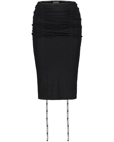 Vetements Gathered Jersey Skirt - Black