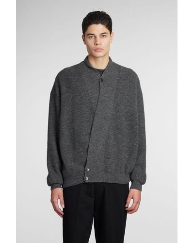 Lemaire Cardigan In Gray Wool
