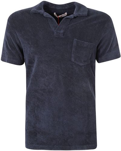 Orlebar Brown Terry Polo Shirt - Blue