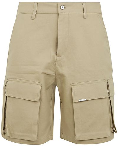 Represent BAGGY Cotton Cargo Shorts Clothing - Natural