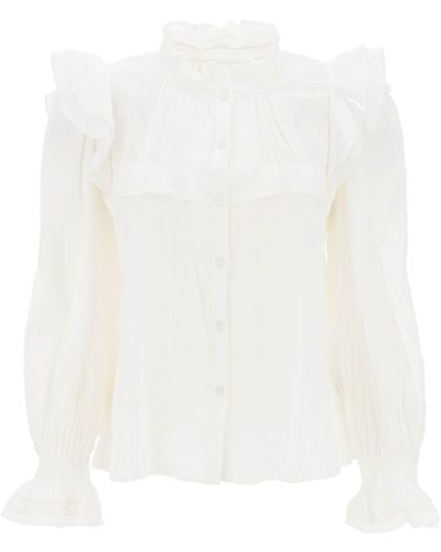 Isabel Marant Isabel Marant Etoile Jatedy Shirt With Jacquard Details - White