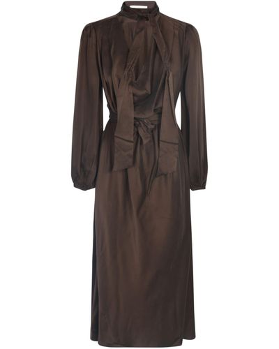 Zimmermann Silk Billow Dress - Brown
