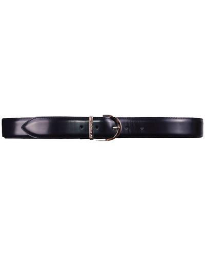 Doucal's Leather Belt - White