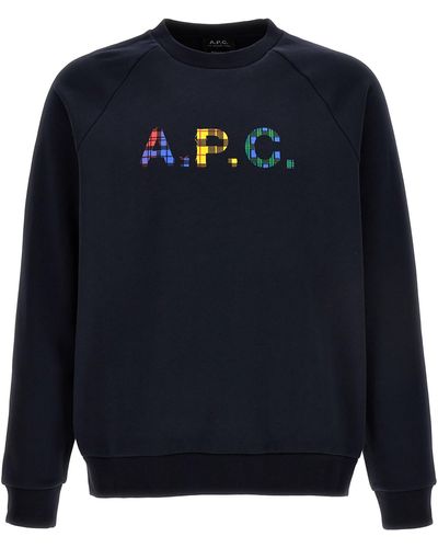 A.P.C. Logo Sweatshirt Blue