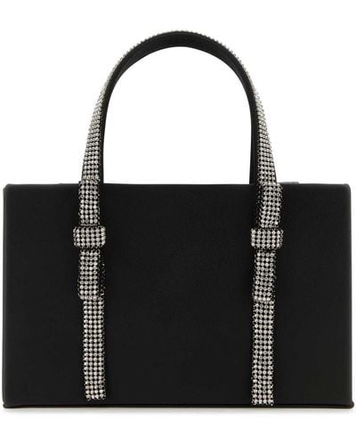 Kara Nappa Leather Handbag - Black