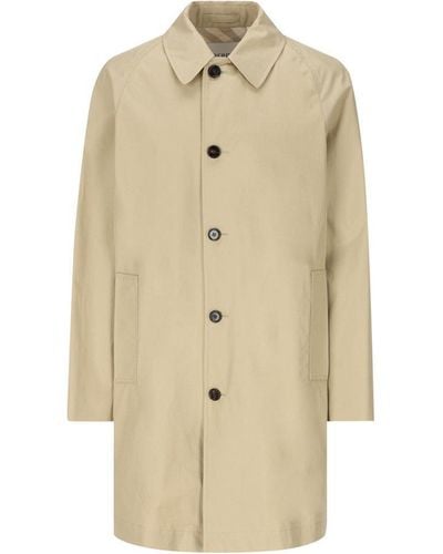 Burberry Classic Single Breasted Raincoat - Natural