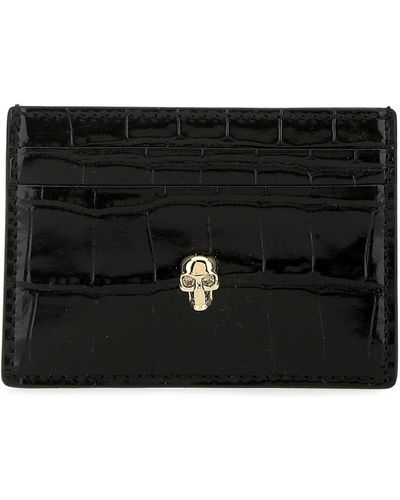 Alexander McQueen Leather Card Holder - Black
