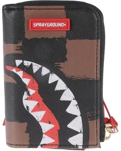 Sprayground Shark Zip-Around Wallet - Black