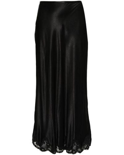 RIXO London Crystal Midi Skirt - Black