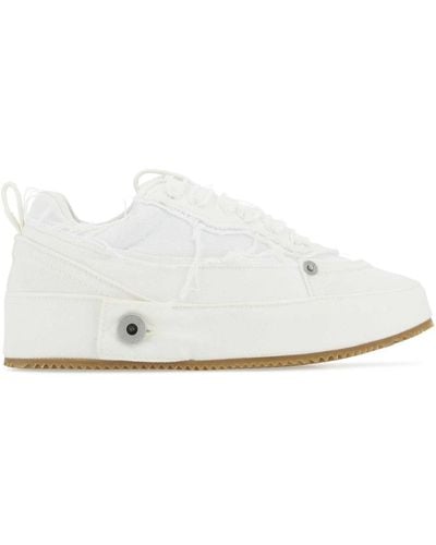Loewe White Denim Sneakers