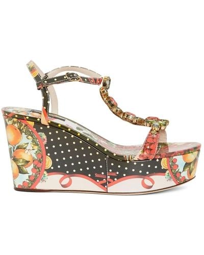 Dolce & Gabbana Wedge Sandals - Metallic