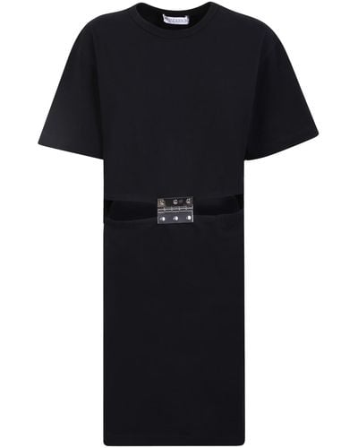 JW Anderson Hinge Midi T-Shirt Dress - Black