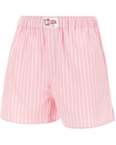 Mc2 Saint Barth Boxy Cotton Shorts - Pink