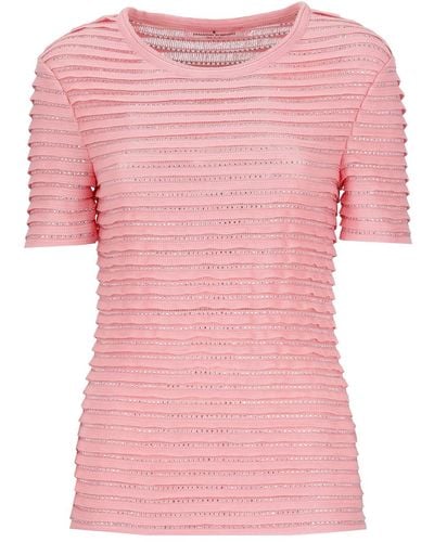 Ermanno Scervino T-Shirt With Strass - Pink
