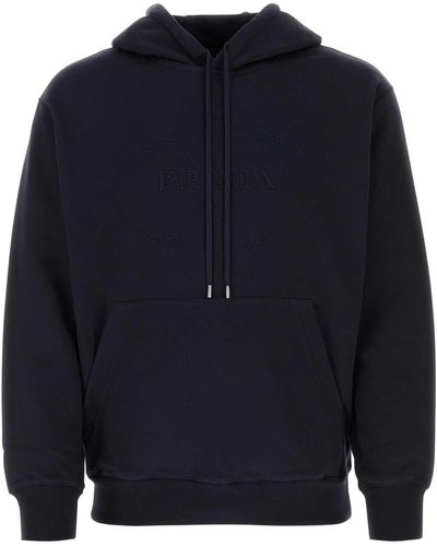 Prada Midnight Cotton Sweatshirt - Blue