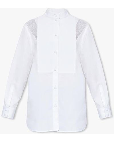Burberry Lace Trim Shirt - White