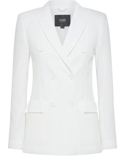 Seventy Double-Breasted Jacket - White