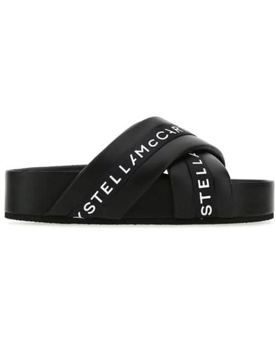 Stella McCartney Logo Slippers - Black