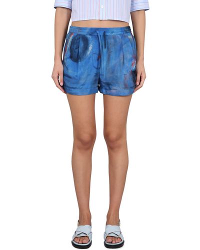 Marni Short In Silk - Blue