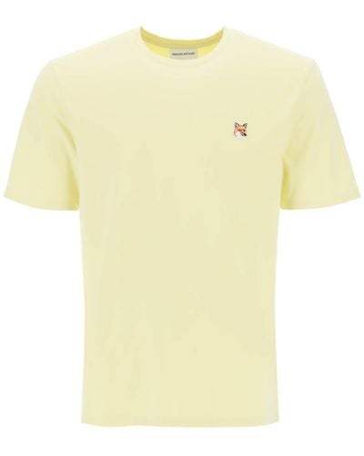 Maison Kitsuné Maison Kitsune Fox Head T-Shirt - Yellow