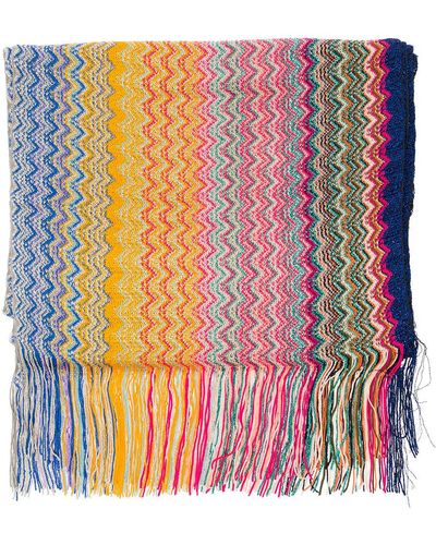 Missoni Multicolor Scarf With Zigzag Motif In Viscose Blend Woman