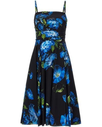 Dolce & Gabbana Fiore Campanule Dresses - Blue