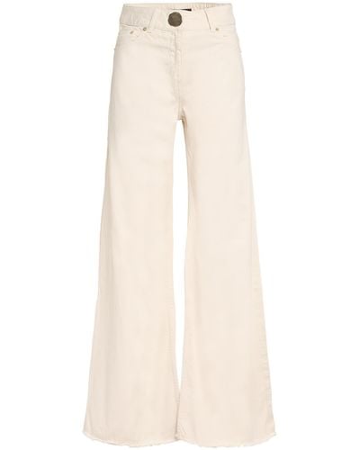 Mother Of Pearl Chloe High-waist Wide-leg Jeans - Natural