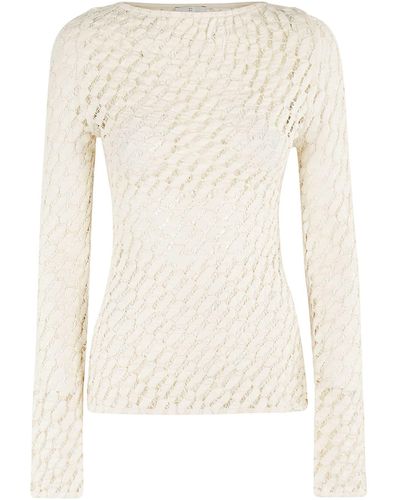 Rohe Lace Boat Neck Top - Natural