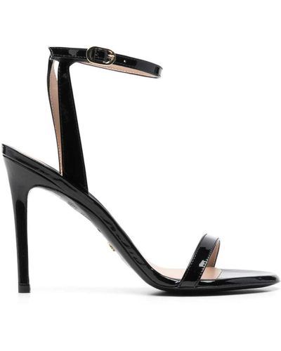 Stuart Weitzman 110mm Patent-leather Sandals - Black