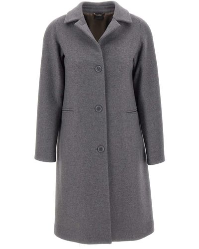 Aspesi Wool And Cashmere Coat - Grey