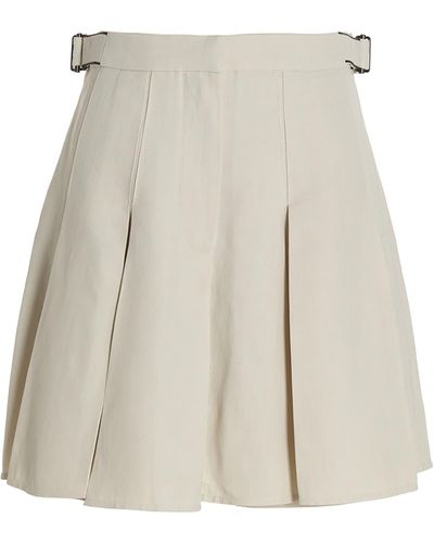 Brunello Cucinelli Pleated Skirt - White