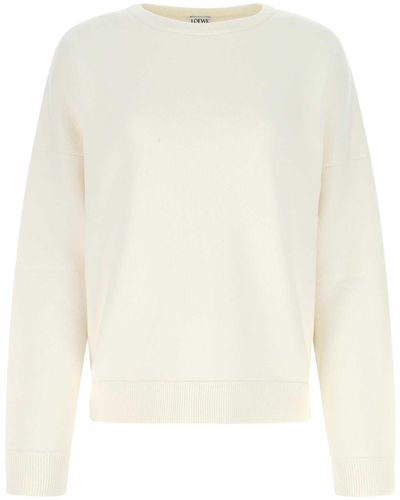 Loewe Crewneck Cashmere Sweater-xs - White