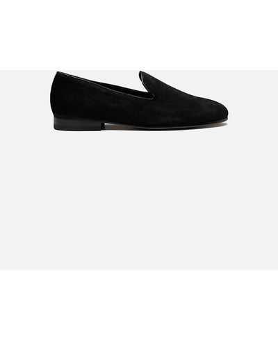 CB Made In Italy Suede Slip-On Positano - Black