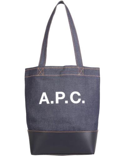 A.P.C. Axel Tote Bag Unisex - Blue