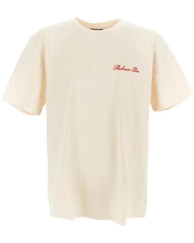 Balmain Cotton T-Shirt - Natural