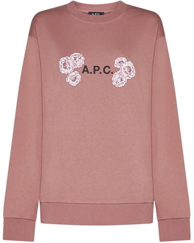 A.P.C. Othello Cotton Sweatshirt - Pink